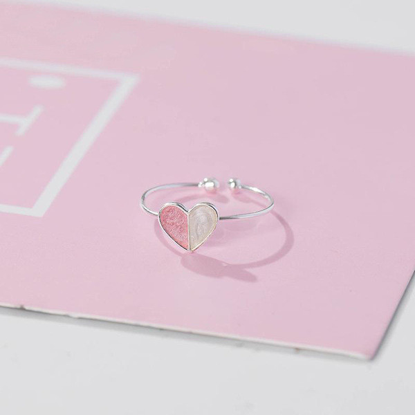 Naiste igapäevane õhuke südamega sõrmus