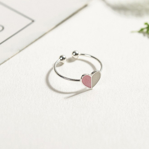 Naiste igapäevane õhuke südamega sõrmus