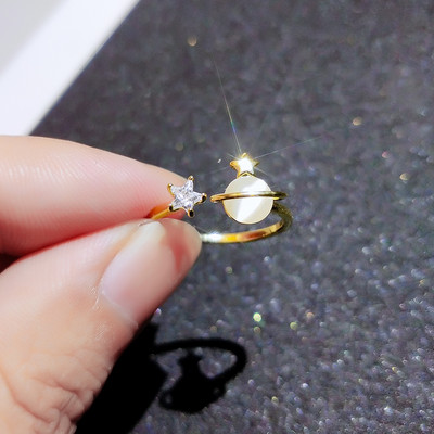 Καθημερινό γυναικείο δαχτυλίδι με αστέρι και διακοσμητικές πέτρες