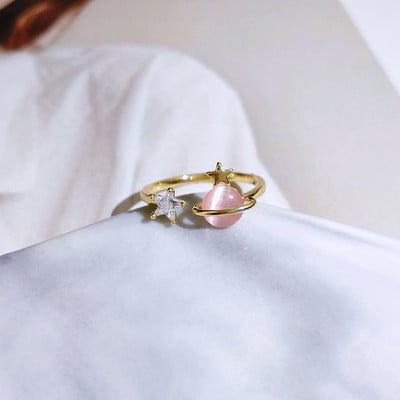 Καθημερινό γυναικείο δαχτυλίδι με αστέρι και διακοσμητικές πέτρες