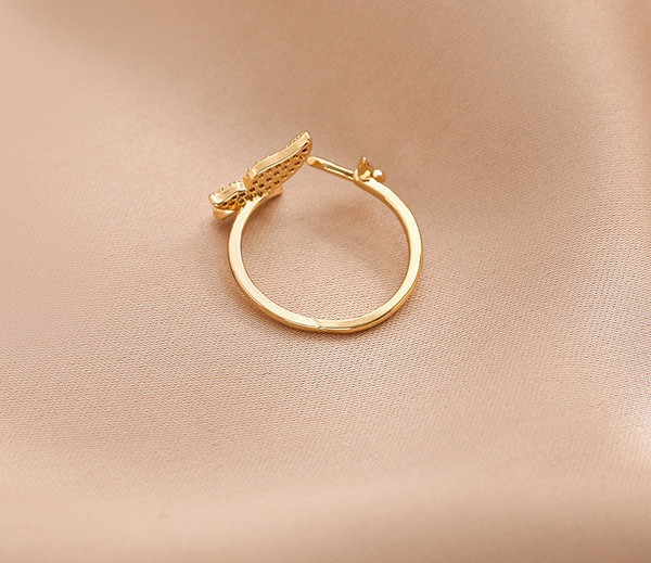 Igapäevane naiste sõrmus liblikate ja kividega