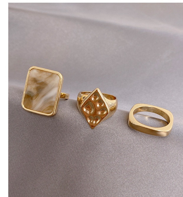 Aktuális női három gyűrűből álló szett sima modell