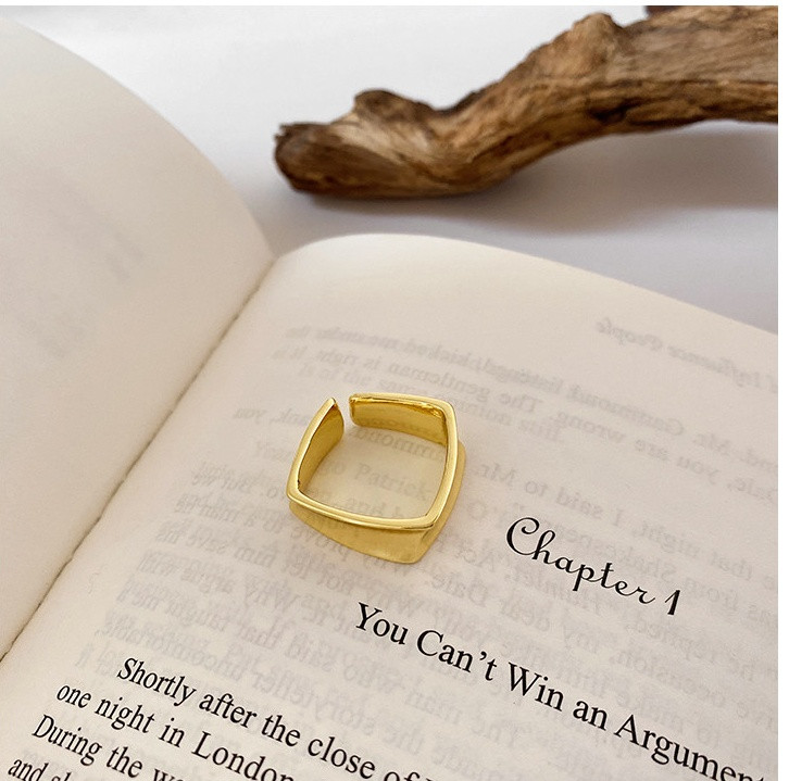 Női hétköznapi gyűrű sima széles modell