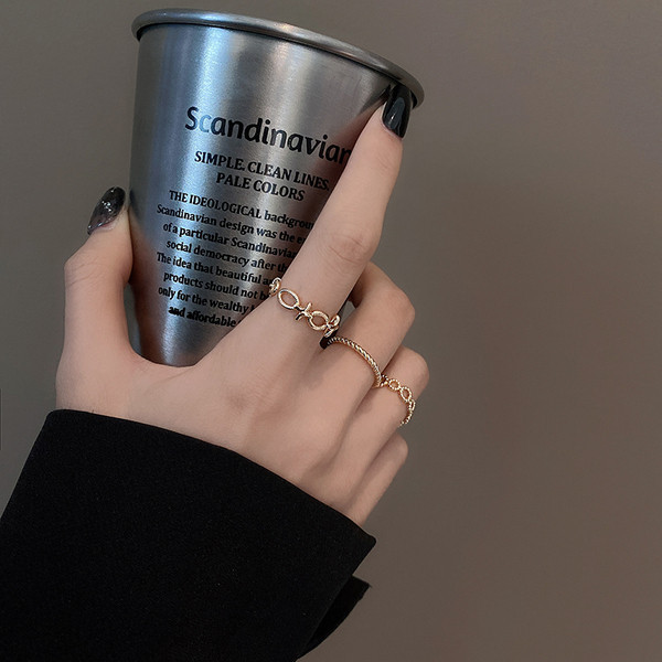 Γυναικείο σετ από τρία δαχτυλίδια 