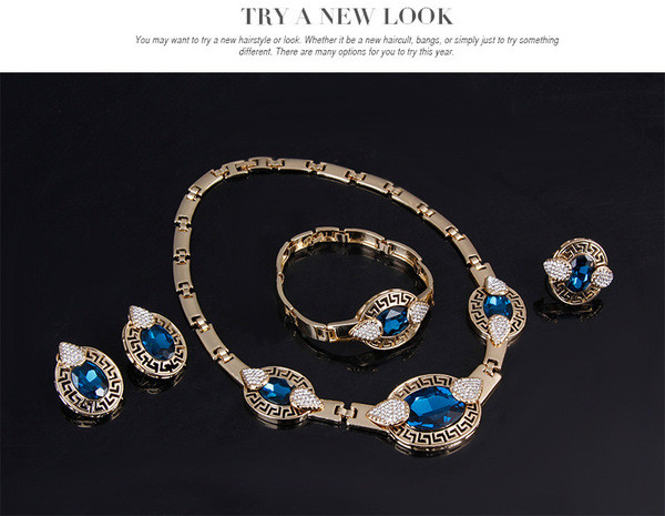 Moekas naiste komplekt sõrmuse käevõru kaelakeest ja kõrvarõngastest