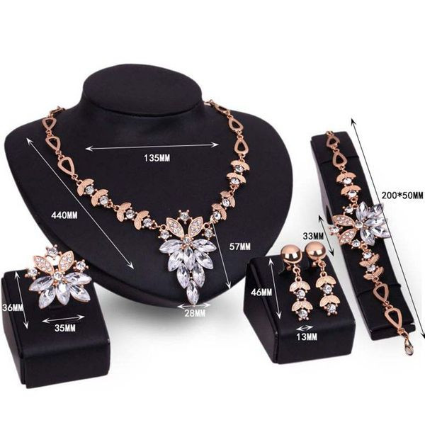 Moderan set prstena, narukvice, ogrlice i naušnica