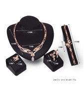 Naiste stiilne kaelakeesõrmus käevõru ja kõrvarõngaste komplekt