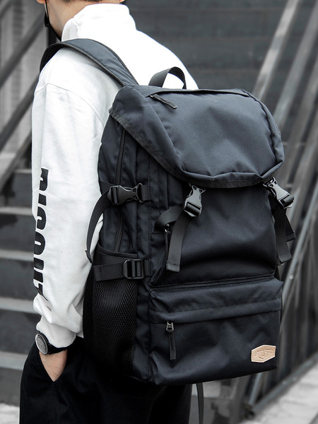 Férfi mindennapi hátizsák elülső zsebbel szürke, kék és fekete színben