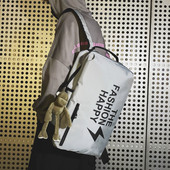 Férfiak és nők számára alkalmas napi hátizsák felirattal
