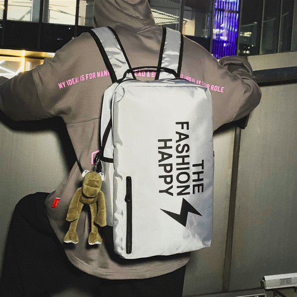 Férfiak és nők számára alkalmas napi hátizsák felirattal