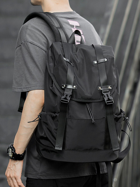 Új modell férfi hátizsák fekete zsebekkel