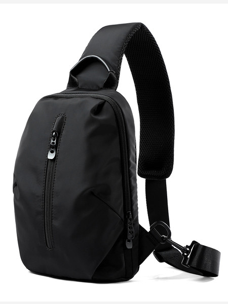 Férfi hátizsák cipzárral és szürke fogantyúval