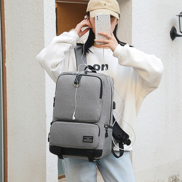 Nagyméretű textil hátizsák laptophoz