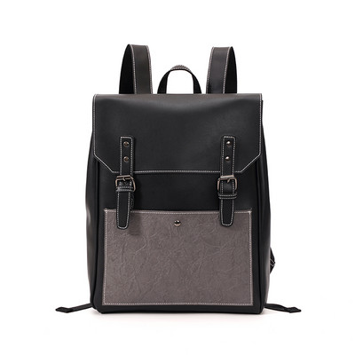 Férfi bőr hátizsák csatokkal