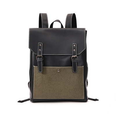 Férfi bőr hátizsák csatokkal