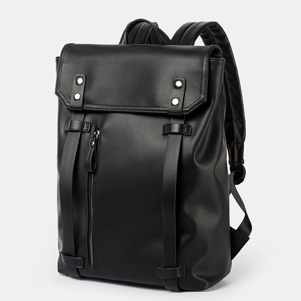 Napi férfi bőr hátizsák cipzárral