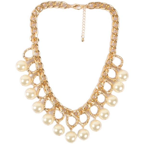 Modern női fülbevaló és nyaklánc díszgyöngyökkel