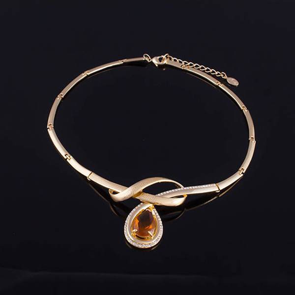 Modern fülbevaló nyaklánc karkötő és gyűrű készlet