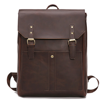 Retro stílusú férfi bőr hátizsák