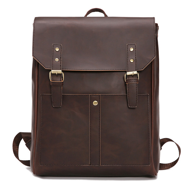 Retro stílusú férfi bőr hátizsák