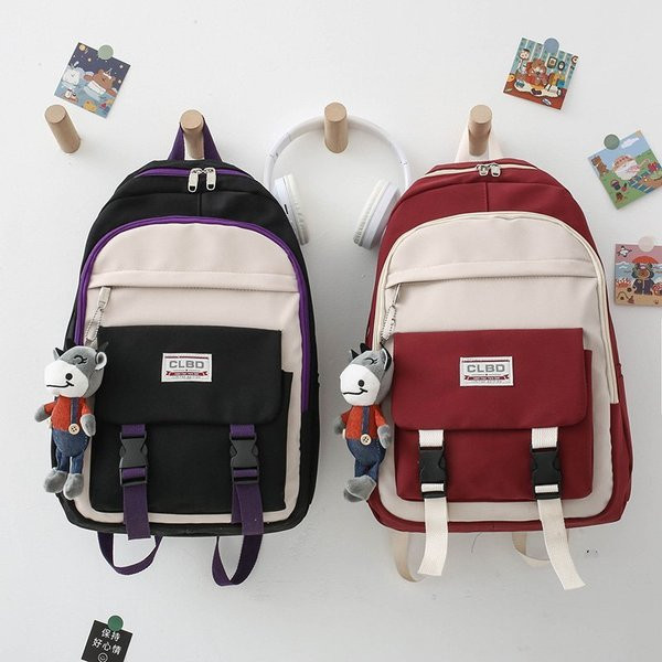 Alkalmi férfi textil hátizsák 3D elemmel