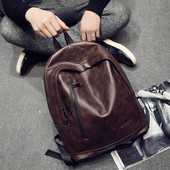 Meeste nahast seljakott-retro stiilis lukuga