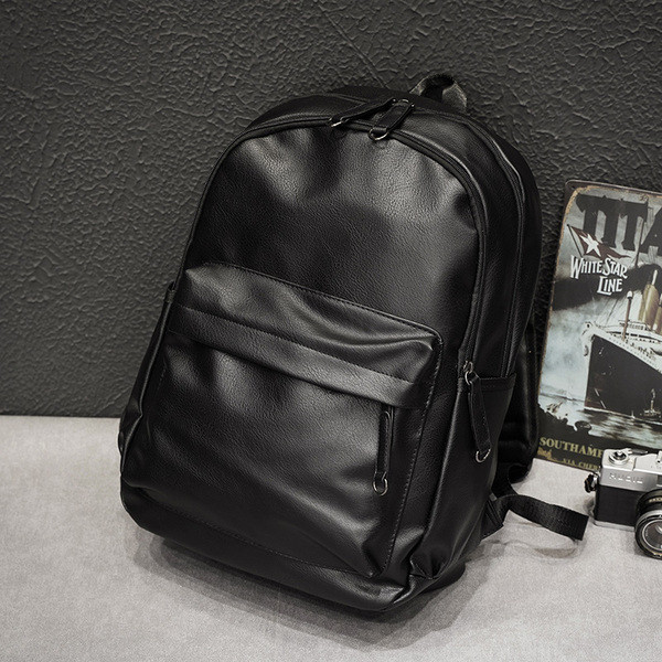 Meeste nahast seljakott luku ja taskutega