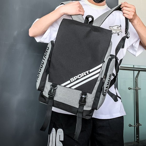 Meeste igapäevane taskute ja sangaga seljakott