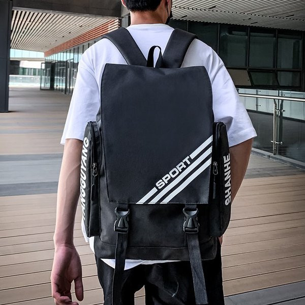 Meeste igapäevane taskute ja sangaga seljakott