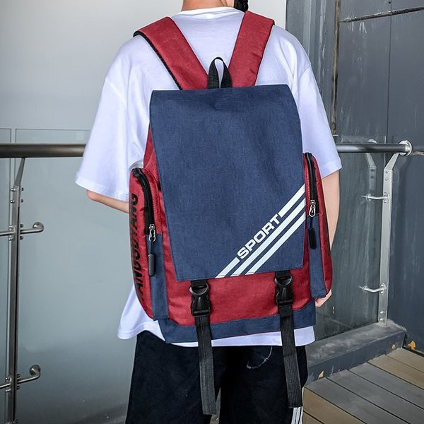 Meeste igapäevane taskute ja sangaga seljakott