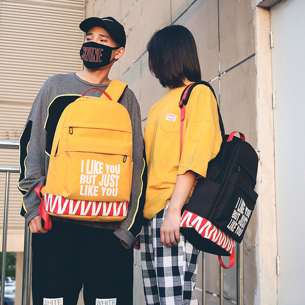 Νέο μοντέλο ανδρικό σακίδιο με επιγραφή και τσέπες