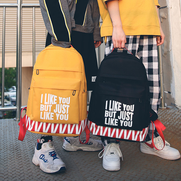 Νέο μοντέλο ανδρικό σακίδιο με επιγραφή και τσέπες