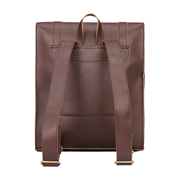 Nahast meeste pruuni värvi seljakott