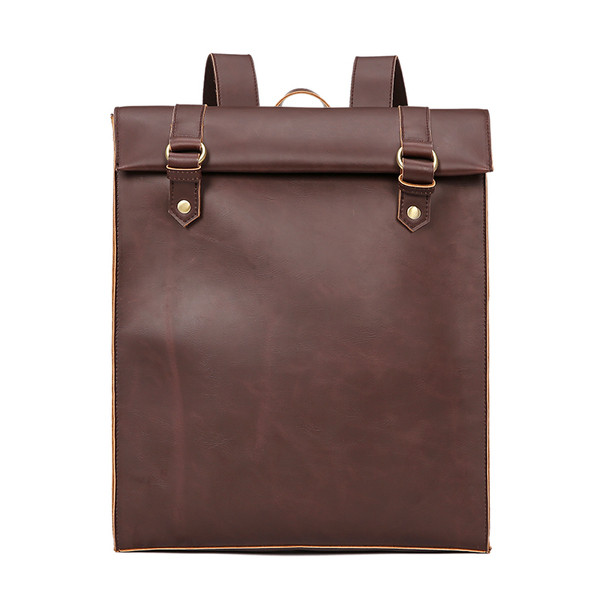 Nahast meeste pruuni värvi seljakott