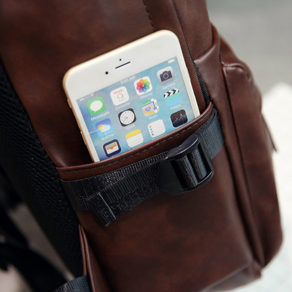 Νέο μοντέλο ανδρικό έκο δερμάτινο σακίδιο με φερμουάρ και τσέπες