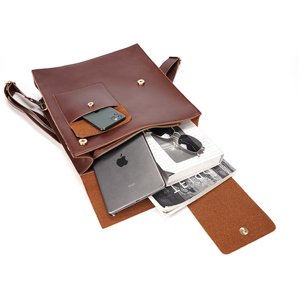 Ανδρικό έκο δερμάτινο σακίδιο με τσέπη