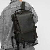 Uue mudeli tõmblukuga ökonahast meeste seljakott