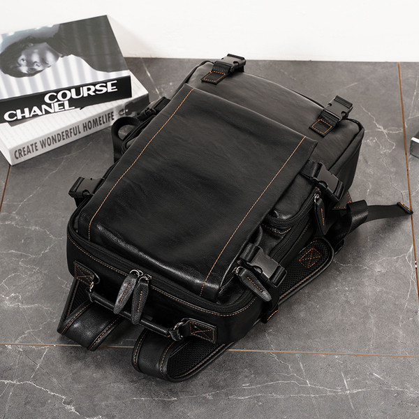 Uue mudeli tõmblukuga ökonahast meeste seljakott