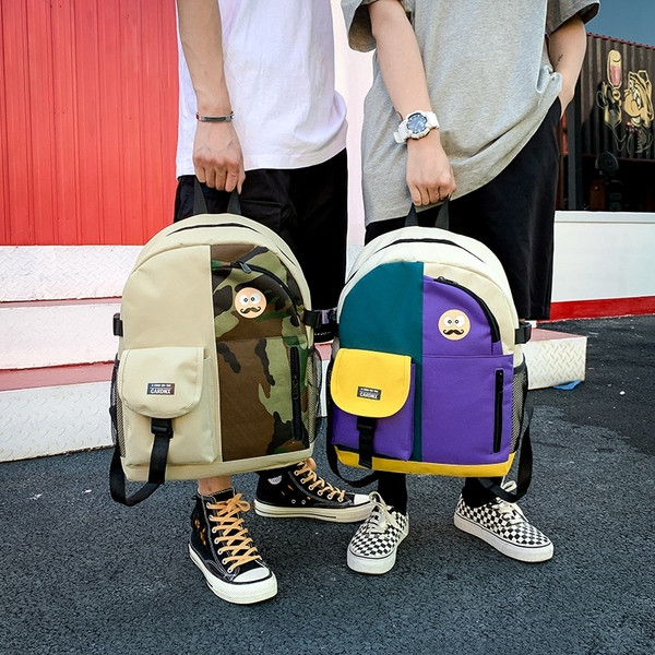 Modern textil hátizsák zsebekkel - férfiaknak és nőknek egyaránt