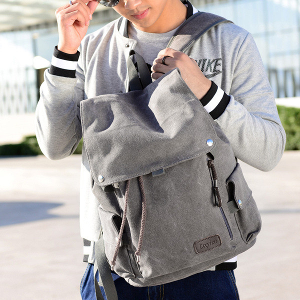 Ανδρικό σακίδιο υφασμάτινο με τσέπες