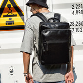 Meeste nahast lukuga seljakott