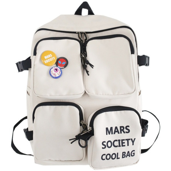 Modern férfi hátizsák elülső zsebekkel, két színben