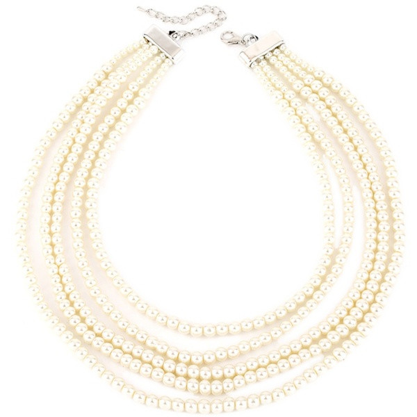 Γυναικεία μοντέρνα σετ σκουλαρίκια και κολιέ με πέρλες