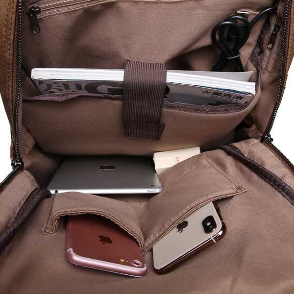 Meeste nahast seljakott retro stiilis luku ja pandlaga