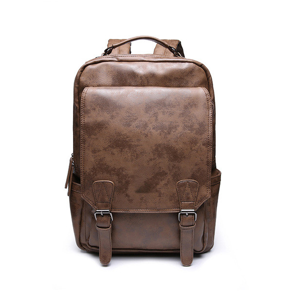 Meeste nahast seljakott retro stiilis luku ja pandlaga