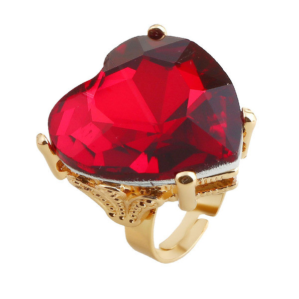 Γυναικείο καθημερινό δαχτυλίδι σε σχήμα καρδιάς με πέτρες