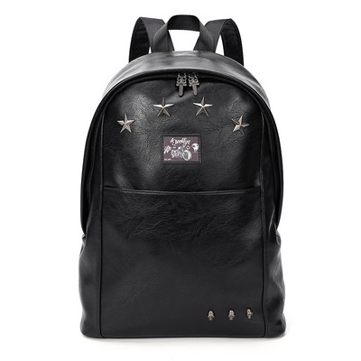 Moodne meeste nahast seljakott metallelementidega