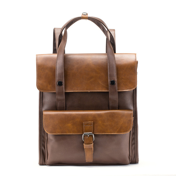 Ανδρικό έκο δερμάτινο σακίδιο με αγκράφα