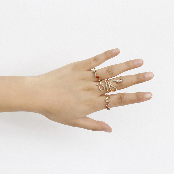 Moderni set od tri ženska prstena s kamenčićima