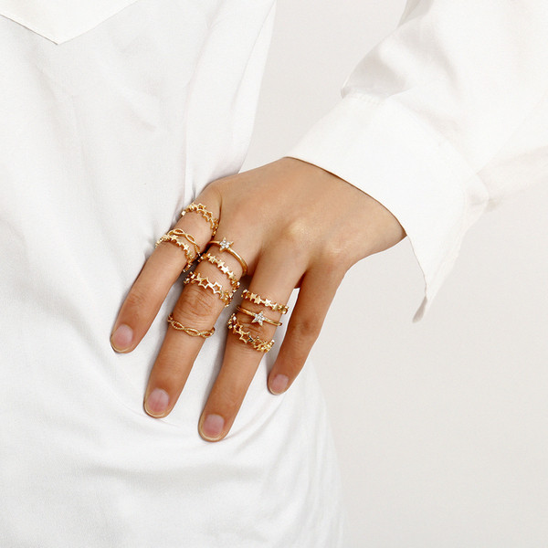 Naiste vabaaja sõrmusekomplekt tavaline mudel